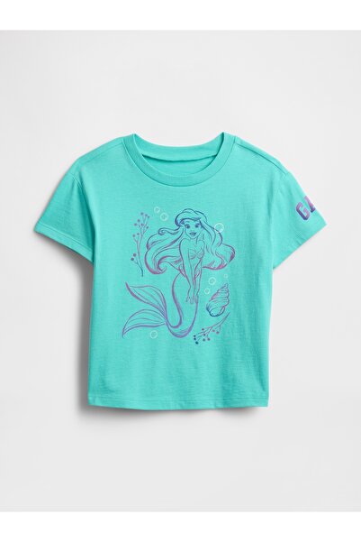 GAP Kız Bebek Mavi Lilo & Stitch Grafik Baskılı T-Shirt