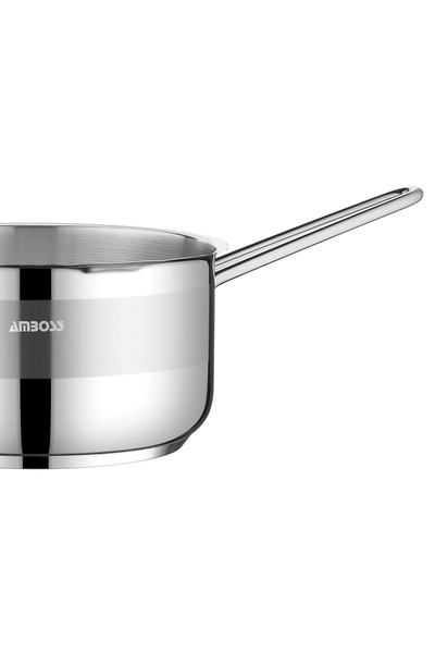 Amboss 2 Parça Paslanmaz Çelik 16-18 cm Mama Seti Kapaksız Sütlük