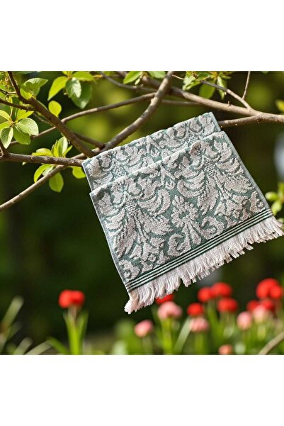 Ercahome tekstil %100 Pamuk Materyalden Üretilmiş yeşil renkte İkili Mutfak Havlusu