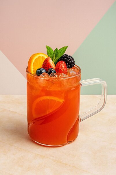 YzHome 2 Pack Borosilicate Glass Handled Pinterest Model Cup Mug 300ml