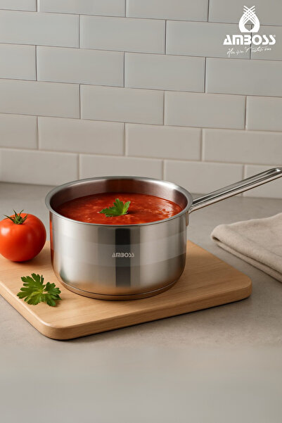 Amboss Saphire Stainless Steel Saucepan, Milk Pot Suitable for All Stoves, 18 cm