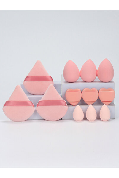 Choice10 07 12-Piece All-Purpose Makeup Sponge Set, Made of 3 Loose Powder Puffs, 3 Mini Air Cushion Puffs, 3