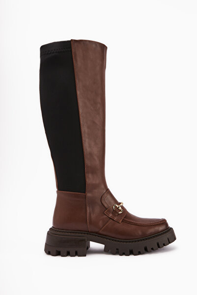 Limoya Meli Taba Toka Детальні жіночі чоботи з хвилястою тканиною та пряжкою