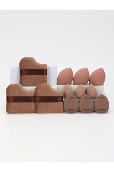 choice2 05 12-Piece All-Purpose Makeup Sponge Set, Made of 3 Loose Powder Puffs, 3 Mini Air Cushion Puffs, 3