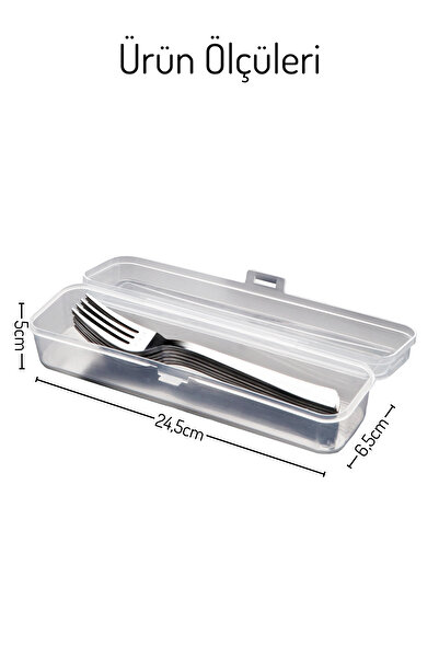 Nandy Home Set of 8 Cutlery Storage Box - Multi-Purpose Transparent Organizer