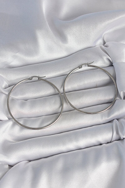 Skygo 316 Steel Silver Color 53 mm Hoop Model Women Earrings - Tj-Bkp10517