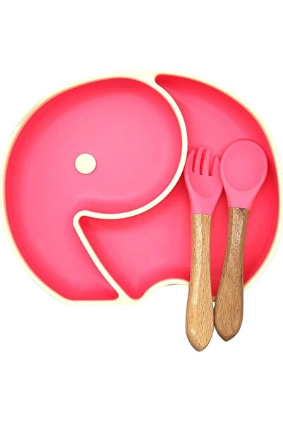 Twisoo Blush Silicone Suction Baby Food Plate – Elephant Design, BPA-Free, Fo...