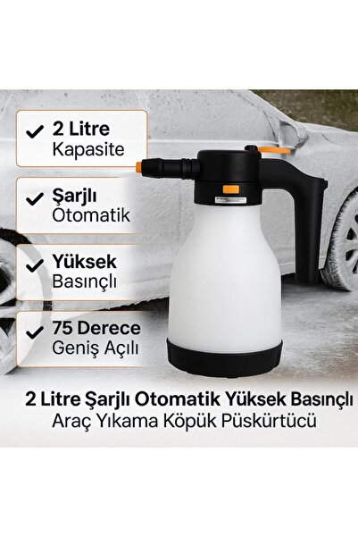 coofbe Profesyonel 2Lt Yüksek Basınçlı Şarjlı Köpük Makinası Oto Yıkama Pompa...