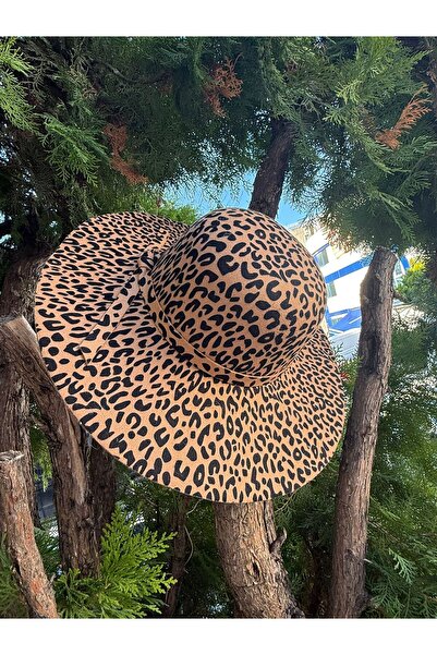 Axesoire 14763 Leopard Pattern Wide Hat