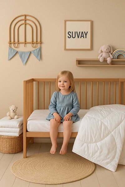 SUVAY Bebek Yorganı – Çocuk Yorgan Seti - Yumuşak & Nefes Alabilir – 100 x 150 cm - Baby Shower Hediyelik
