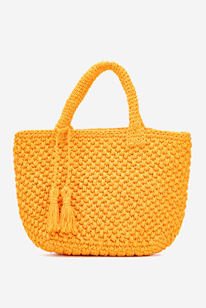 Dericlub Zy 3006 Модель Плетена помаранчева сумка