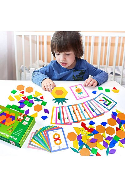 OEM Jucarie Educativa Montessori Puzzle cu 10 Forme Geometrice din Lemn, Multicolora, pentru Copii 3+ An