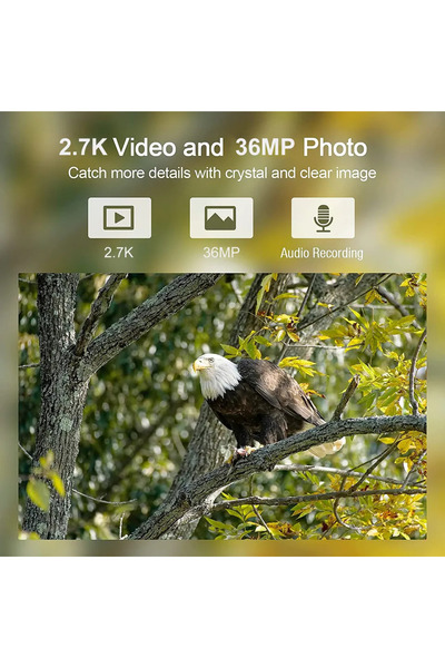 SUNTECH TSS-910A Hunting Camera, 36MP Photo, 2.7k, IR 20m, with Image and Video Storage on SD Card
