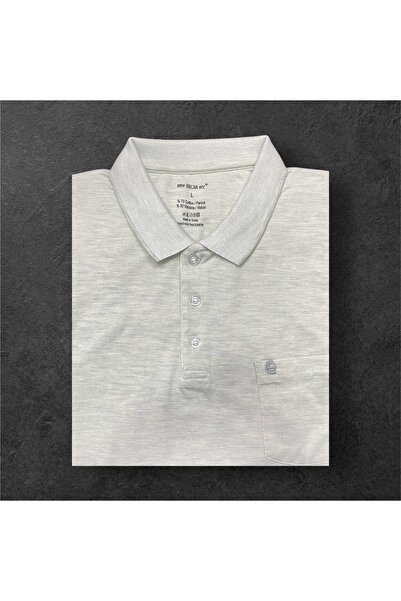 Sadık Collection Ercan Men's Large Size Polo Neck Pocket Cotton Green Color T-Shirt V-1 5005