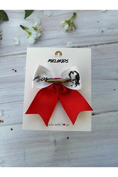 MeloKids 2 Pieces - Turkish Flag and Atatürk Signature Patterned Flag October 29 Clip-On Buckle Set