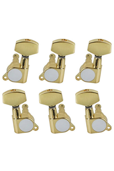 Choice Golden 3R3L Gearlly 6Pcs 3L3R Big Square Sealed String Tuning Pegs Tuning Keys Machine Heads Tuners