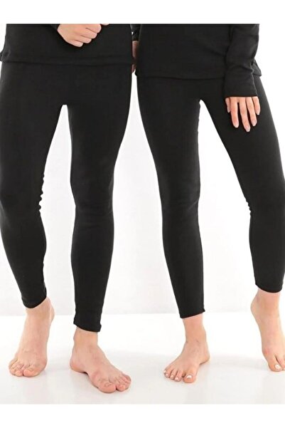 mrmpro Black Unisex Plush Lu Winter Thermal Tights