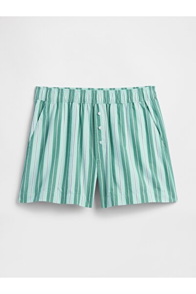 GAP Kadın Yeşil Poplin Şort