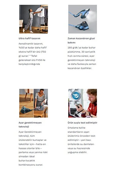 TEFAL E3343 Duo Power 2'si 1 arada Buharlı Ütü & Buharlı Düzleştirici