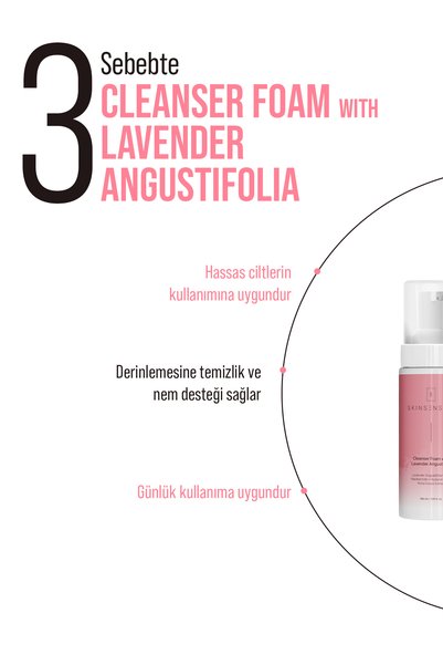 Skin Sensual Cleanser Foam With Lavender Angustifolia Niacinamide Hyaluronic Acid Temizleme Köpüğü