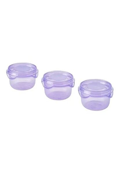 IKEA Pruta Plastic Storage Container Set Lila 3 Pieces 70 ml