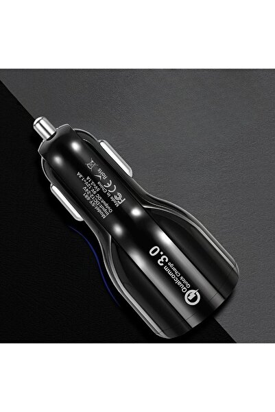 Flippy Car Charger, Flippy, For Cigarette Lighter, Fast Charging, USB Interface, 12V-24V, Black