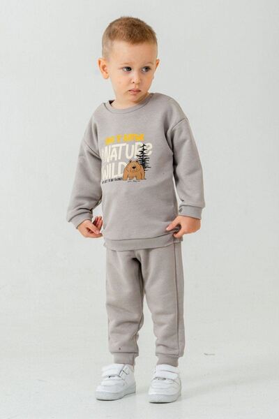 HAUSEkids 9-24 Months Nature Wild Baby Boy Suit - Space Gray