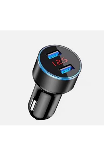 Flippy Φορτιστής Αυτοκινήτου με Ψηφιακή Οθόνη, Flippy, Μεταλλικός, 3.1A, Γρήγορη Φόρτιση 6A PD+QC3.0, Διπλή USB, Μαύρος