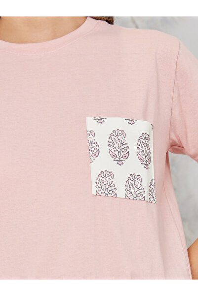 Styli Aztec Print Pocket Short Sleeves T-Shirt and Pyjama Set