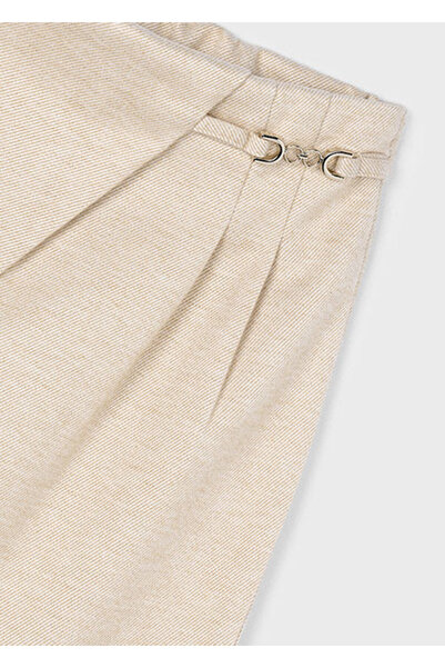 MAYORAL Beige Girl's Pleated Knitted Trousers 4573