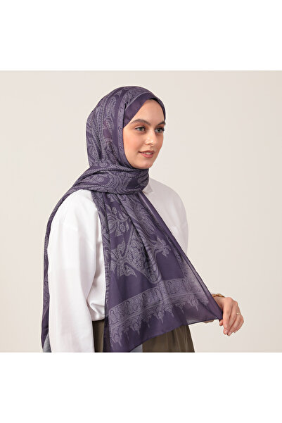 ipekistanbul Şal din mătase de bumbac - Model Mystic - Violet