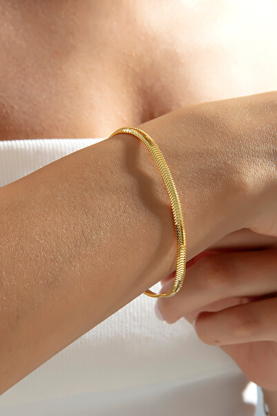 Lia Berto Balık Sırtı Zincir 925 Ayar Gümüş Bileklik