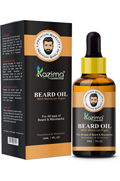 KAZIMA زيت اللحية بالأرغان المغربي - مغذي ومرطب - 30 مل