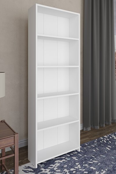 Mfk 5 Raflı Kitaplık - Beyaz