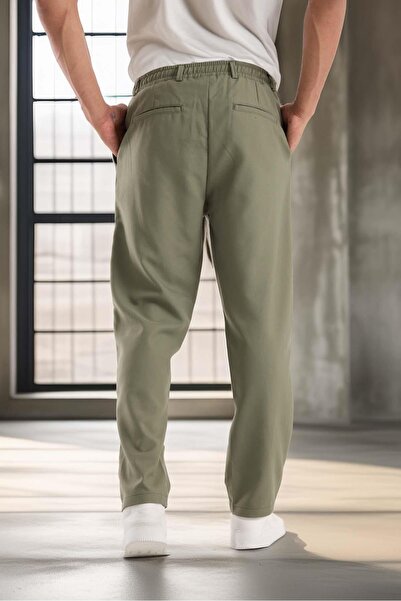 Valiberta Bezayağı Fabric Relax Fit Double Leg Jogger Pants - Hunter Green