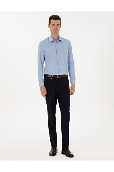 Pierre Cardin Mavi Slim Fit Uzun Kollu Gömlek 50312330-VR036
