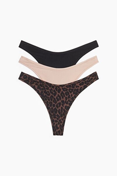 H&M 3'lü Mikrofiber Thong Külot