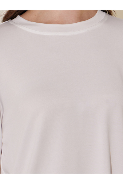 Take Two By Styli Asymmetric Hem Long Sleeve Tee and Hearted Printed Straight Leg Pants