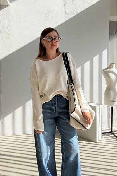 eBaa fashıon TRİKO KAYIK YAKA BLUZ