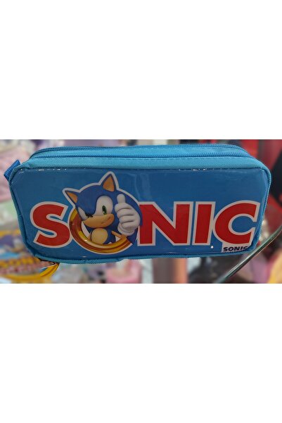 ada çanta kırtasiye Cutie de creioane/geantă cu două compartimente cu figurină Sonic AD62255