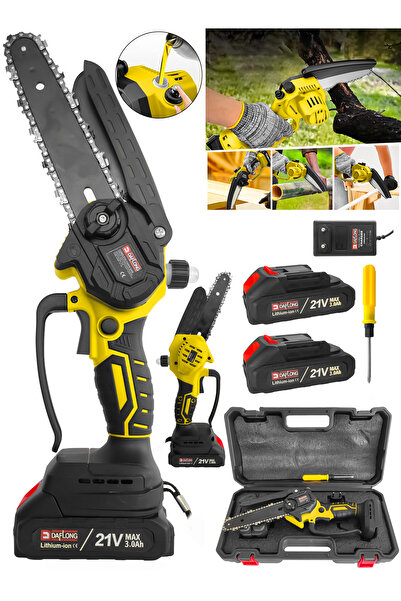 DAFLONG PRO ŞARJLI BURSHLESS YAĞLAMALI DAL BUDAMA BAKIR SARGILI EL TESTERESİ ...