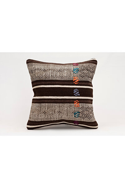 Kilim Whole Sale غطاء وسادة عتيق مصنوع يدويًا من الكليم والصوف مقاس 40x40 سم