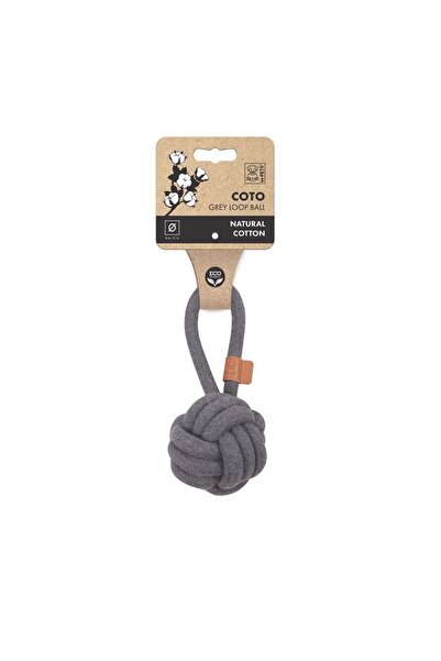 M-PETS COTO GREY LOOP BALL 8CM ÇEKMELİ ÖRGÜ TOP OYUNCAK
