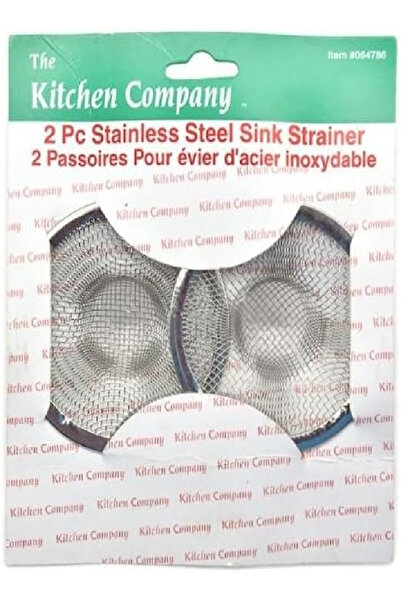 LTR مصفاة حوض من الفولاذ المقاوم للصدأ QL040، قطعتان، 7 سم - ملحق مطبخ فضي