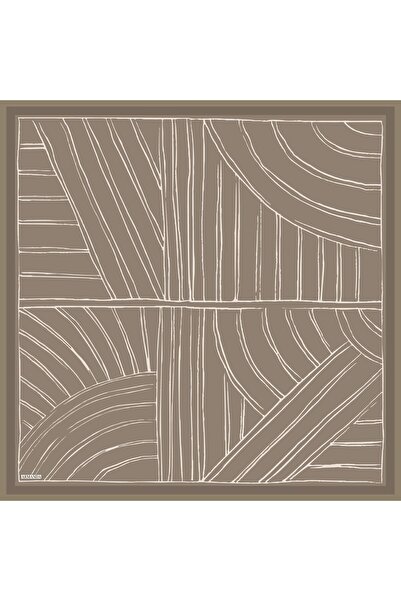 ARMANDA Μεταξωτό μαντήλι διπλής όψης με μοτίβο μαρμάρινο 4309-μινκ