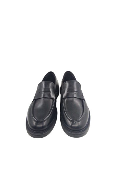 Oneka Shoes Men's Casual Loafer Leather Belt Black Napa 420525Bv1601