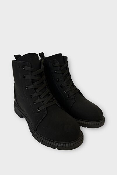 Liger Γυναικείες μπότες με κορδόνια με φερμουάρ Thermo Sole ΜΑΥΡΟ - ΚΑΤΑΣΚΙΝΗΤΟ