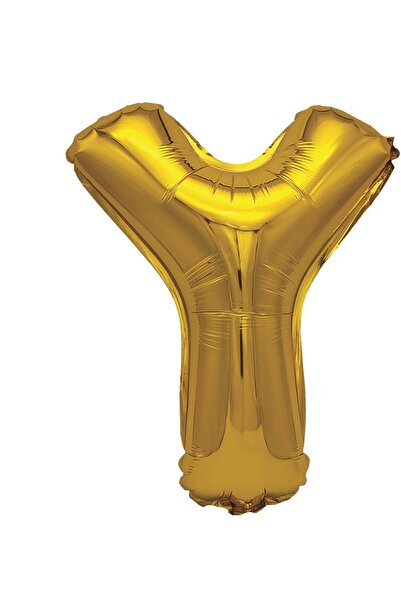 SDX Market Balon folie metalizată aurie, Mirific Party, Litera Y, 80 cm, Auriu