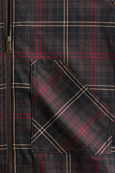 H&M Fitilli Kadife Yakalı Gabardin Ceket