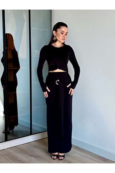 ROUPAS COLLECTİON Gold Detay Kemerli Takım